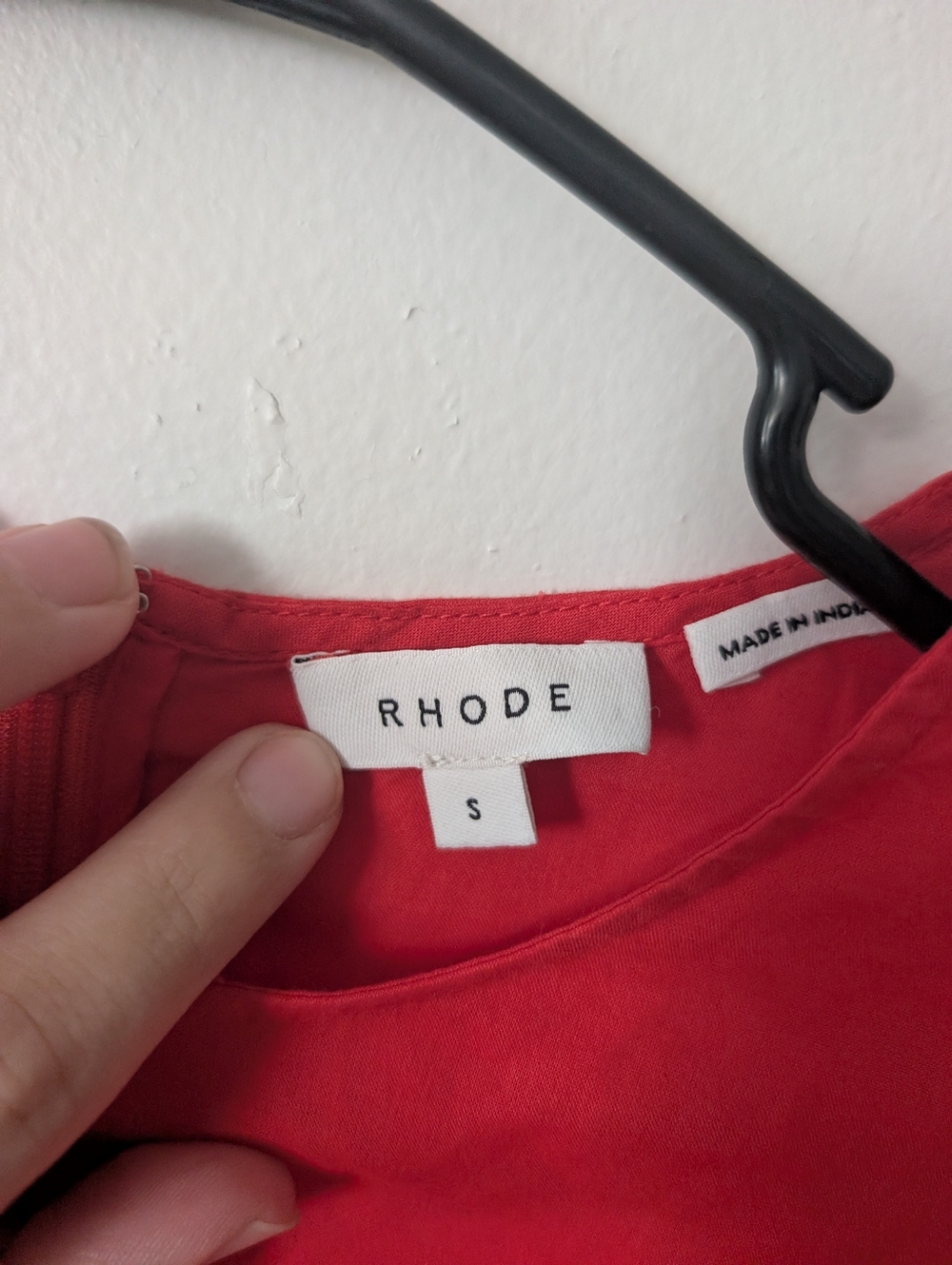 Rhode‎ Pia Mini Chili Red Cotton Dress Women's Size Small - Picture 5 of 11